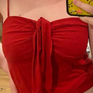 Brandy Melville red tie top!